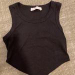 American Threads Black High Neck Crop Top Photo 0