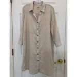 L'Agence  Bella 3/4-Sleeve Linen Shirtdress Size Medium Photo 1