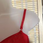 Vintage Bright Red Semi Sheer Mesh Underwire Unlined Bra No Brand Size undefined Photo 4