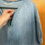 All Saints Sherri Denim Chambray Short Sleeve Pocket Shirt Dress Medium Photo 5