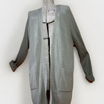 Lululemon womens 8 At Ease Long cashmere blend Cardigan Gray Open Front sporty Photo 0