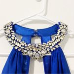 Mac Duggal 66465 Prom Long Formal Halter Dress Gown Blue Embellished Size 4 NWT Photo 3