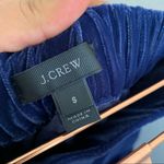 J.Crew Blue Velvet Skirt Pockets Ruffle Hem Stretch Waist Pull-on Lined Preppy Photo 7