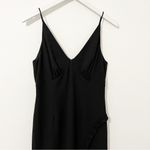 Keepsake Blck Midi Ruffle Dress Cocktail Size Medium M Black Photo 2