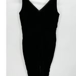 Banana Republic  Black Velvet V-Neck Sleeveless Cropped Jumpsuit‎ Women's Size 4 Photo 0