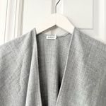 Mersea Light Grey Classic Travel Wrap Textured Panel Fringe Hem One Size Acrylic Gray Photo 2