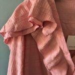 Nora Cora Long Puff Sleeve XXL Blouse V Neck Ruffle Texture Cottagecore Pink Photo 2
