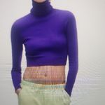 ZARA  Women's Turtleneck Sweater in Vibrant Purple Size M Photo 1