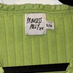 Princess Polly Green Ribbed Crop Blouse Photo 2