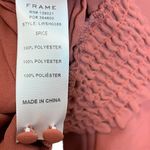 frame denim FRAME Smocked Chiffon Blouse Women’s Size Medium Spice Ruffle High Neck Long Photo 10