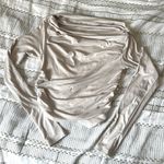 Scrunched off the shoulder top Tan Photo 0