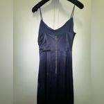 Alice + Olivia Dion Ruched Midi Slip Dress Navy Size 4 Photo 5