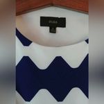 Maia Blue & White Chevron Wave Stripe Open Bow Back Modcloth Dress Coquette Girl Size 0 Photo 6