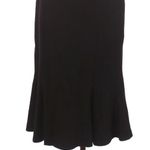 Club Monaco  Black Wool Fluted Knee Length Skirt Womens 6 Dark Academia Preppy Photo 2