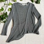 Inhabit Brand Inhabit Silk Blend Grey Asymmetrical Hem Knit Shirt Photo 4