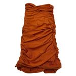 Tiger Mist  Dress Womens Small Orange Matteo Ruched Strapless Mini Photo 2