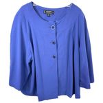 Levine Plus Size 24W Jacket Blue Cropped Dressy Career Church Cardigan 1704 Photo 0