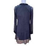 ZARA Basic Collection Long Sleeve Dress Blue Dots Women's Size Extra Small Photo 3