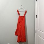 Proenza Schouler Poplin Apron Midi-Dress Size 12 Red Orange Photo 5