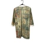 R & M Richards Vintage By Karen Kwong Green Multicolor Duster Photo 7