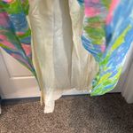 VTG 1960's Hawaiian Fashions Floral Maxi Dress Empire Waist Ruffle small Blue Photo 3