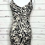 H&M Black & Tan Zebra Print Sleeveless Twist Front Tank Dress Size XS Photo 8