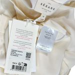 Sézane Maiana Short Sleeve Silk Shirt, Cream, FR38/US6 Photo 6