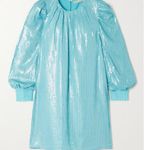 Alice + Olivia  Paulette Sequin Blue Tulle Mini Party Cocktail Dress Size M Photo 3