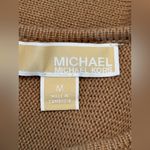 Michael Kors Tunic Sweater with gold back zipper size Medium Tan Photo 4