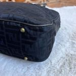 Fendi Zucchino Tote Handbag Canvas Leather Black Italy Authentic 0022-29900 Photo 9