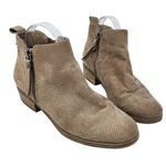 Dolcetta Suede Side Zip Boho Chic Ankle Bootie Microfiber Beige Size 8 M Photo 0