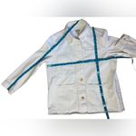 J.Crew  100%Cotton Cream Denim Jacket Size Medium Photo 12