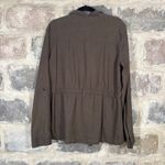 Sanctuary Clothing Women's Brown Linen Blend Utility Jacket Large Belt Neutral Photo 5