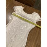 Dress the Population  marcella white Sequin Bodycon low back Midi Dress Small Photo 6