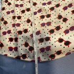 Talbots  Multicolored Blouse with Black Trim and Sunglasses Print Photo 4
