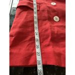 ZARA  LINEN Blazer Jacket Wide Oversized Red Linen Blend Size S Boyfriend Pockets Photo 7