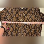 Michael Kors  Snake Print  Zip Up Bomber Jacket Womens Size Large New Lightweight Photo 2