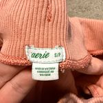 Aerie  Coral High Waisted 100% Cotton Ribbed Lounge Shorts Size S Photo 1