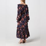 SEA New York Esme Silk Floral Long Sleeve Dress in Navy, Size S, NWT Blue Photo 6