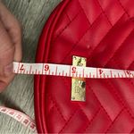 Bebe  LA Sophia Purse Red Quilted Leather Canteen Crossbody Strap Adjust Handbag Photo 5