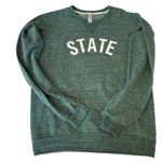 Jerzees  Michigan State Sweatshirt Womens Small Green STATE Graphic Long Sleeve‎ Photo 2