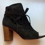 Sam Edelman Ellery Block Heel Suede Sandal Heels Shoes Perforated Leather Bootie Photo 5