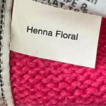 STORYBOOK KNITS Vintage Henna Floral Pink Cardigan W/ Embroidery Medium‎ NWT Photo 5