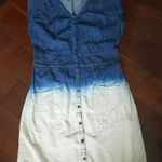 Jessica Simpson  jean dress medium.  Knee length Photo 0