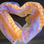 Orange Stripes Purple Sheer Ombre Infinity Scarf Wrap Photo 3