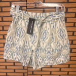 Marc New York  Blue Aztec Print Tie Waist Shorts Size XS Photo 0