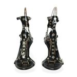 NEW TWINSET Milano Ankle Strap Studded Leather Sandals, Black, 38/US7 Black Size 7 Photo 2