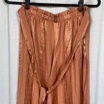 Victoria's Secret Victoria’s Secret Orange Rust Wide Leg Satin Lounge Pants Sz.S NWT Photo 4