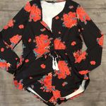 CHOiES  black floral romper Photo 3
