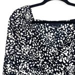 Sanctuary Meadow Black & White Leopard Print V-neck Blouse Photo 3